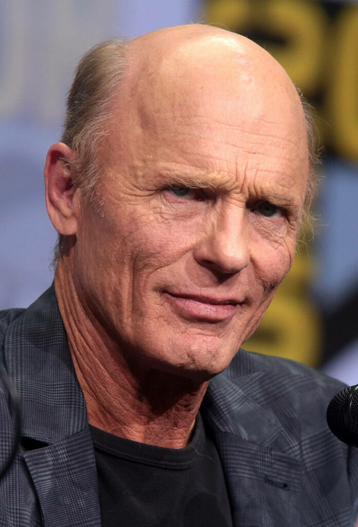 Ed Harris Comic Con portrait with sharp features natural light event branding background wallpaper