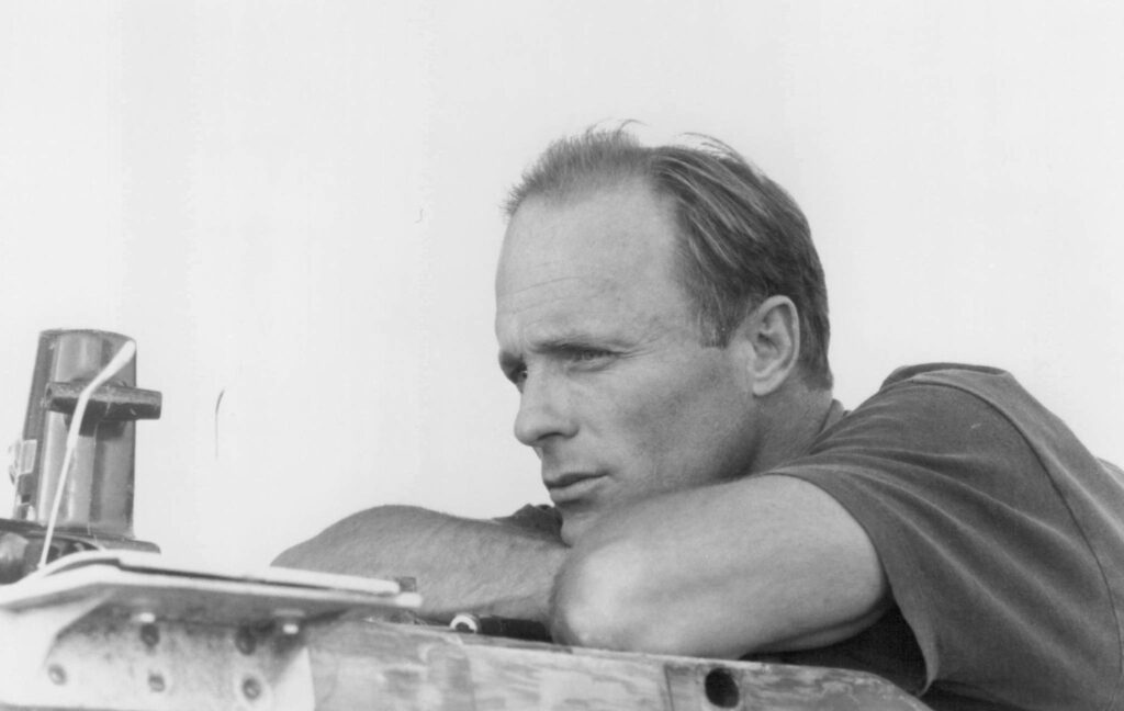 Ed Harris grayscale portrait side profile thoughtful expression classic wallpaper background