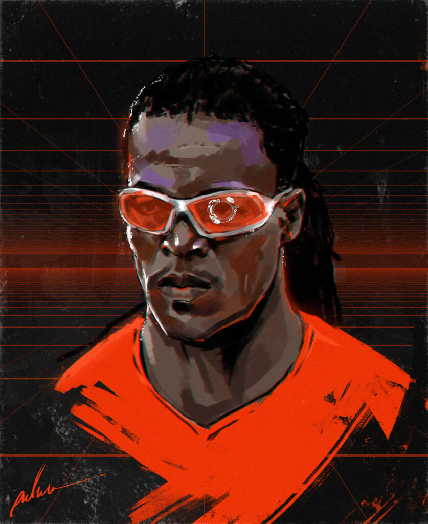 Edgar Davids Vector Art Wallpaper: Bold & Futuristic Design