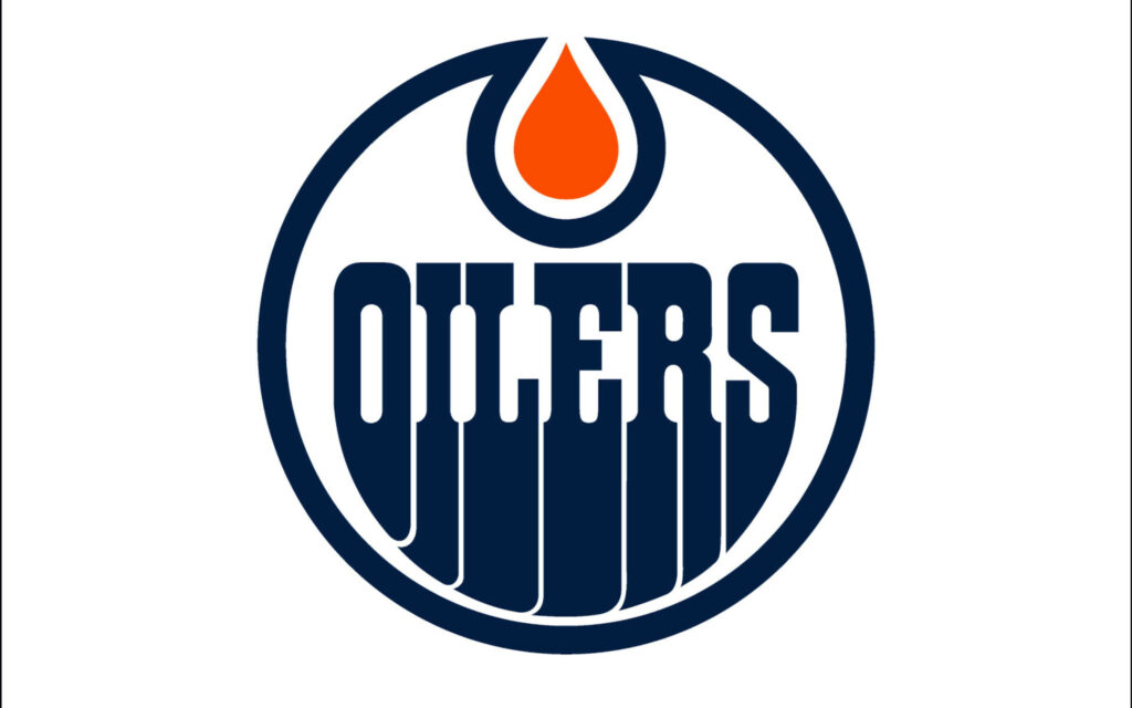 Edmonton Oilers logo wallpaper minimalist vector navy blue orange NHL hockey team emblem