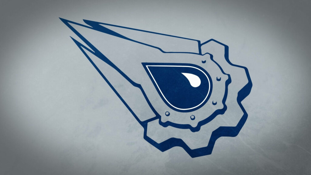 Edmonton Oilers old logo wallpaper dark blue oil drop stylized gear minimalist gray background