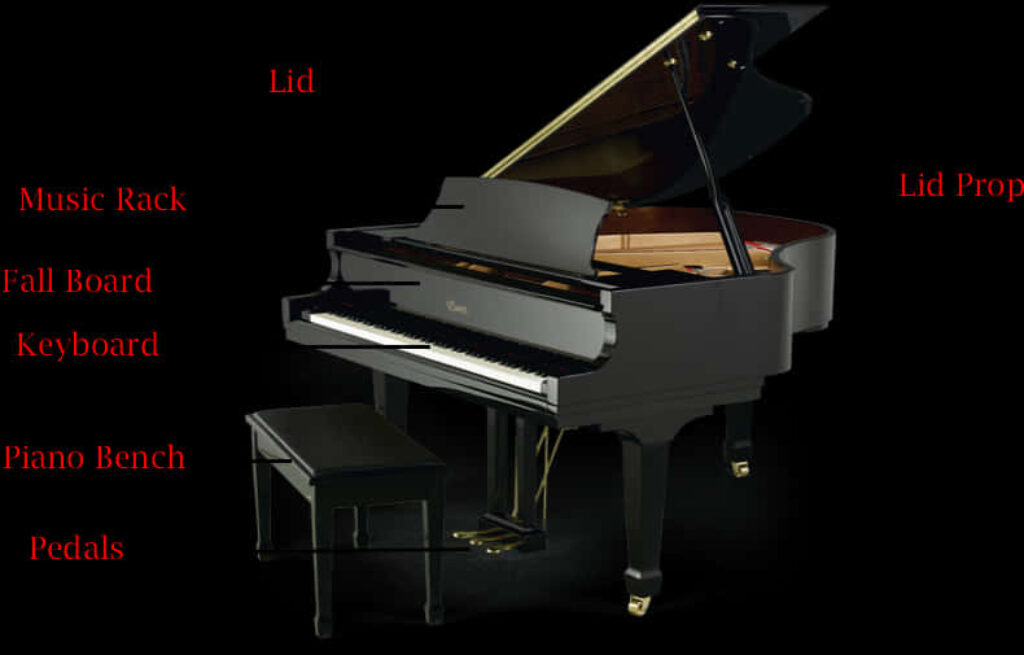 Grand Piano Diagram Wallpaper: Key Parts & Components Explained