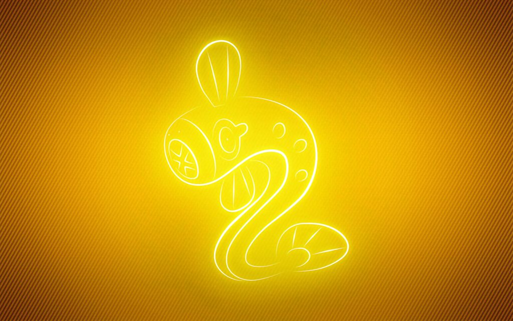 Vibrant Eelektrik wallpaper with glowing yellow neon lines on warm gradient electric aquatic background