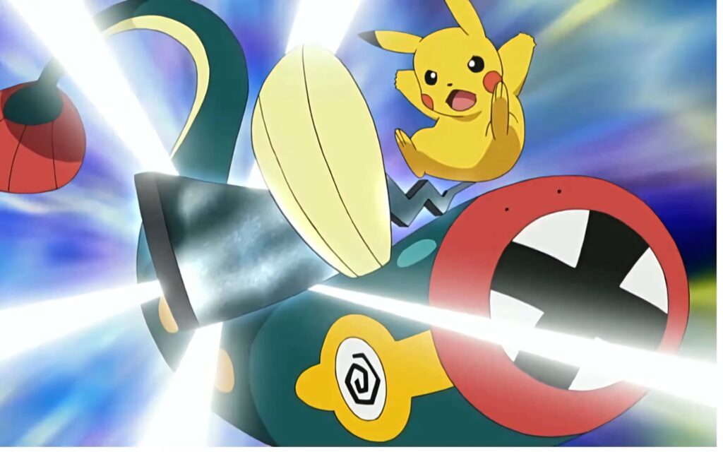 Eelektrik and Pikachu dynamic wallpaper with vivid electric effects and bright animated style