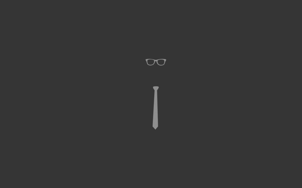 Minimalist Chic: Eyeglass and Tie Wallpaper for Your Desktop Background