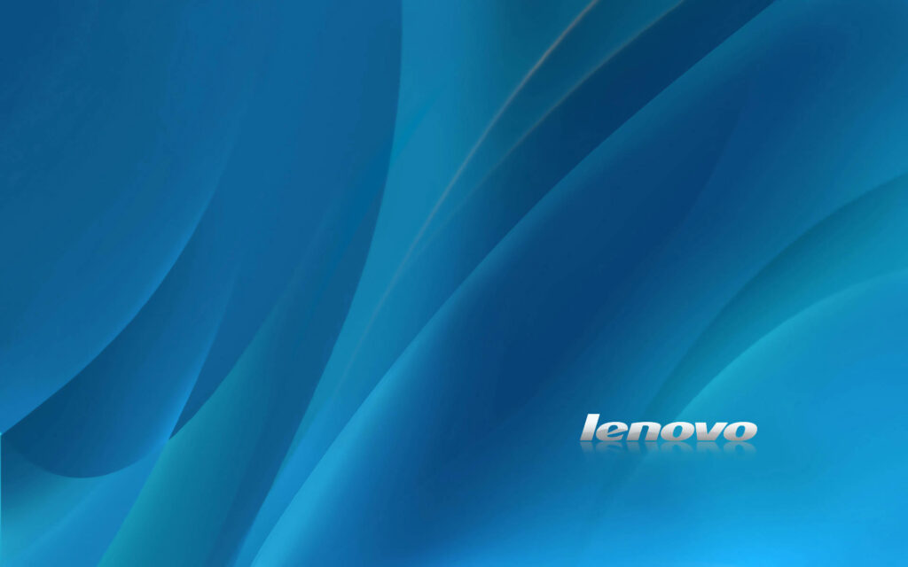 Lenovo's Signature Style: Curved Lines on a Gradient Background Wallpaper