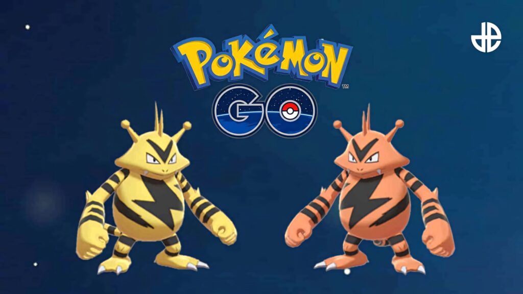 Side by side comparison of Electabuzz and Shiny Electabuzz Pokémon Go vibrant wallpaper background