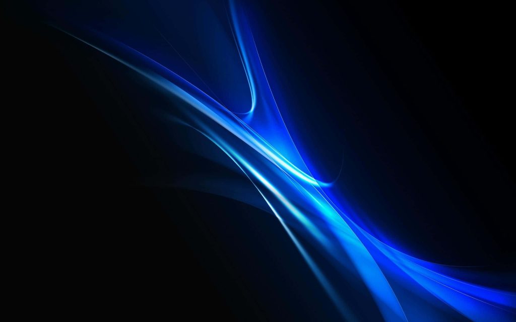 Abstract electric blue light streaks glowing on a black background neon digital art wallpaper