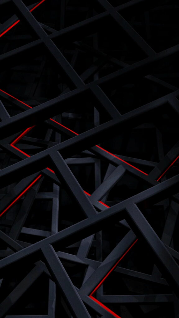 Electric Noir: Captivating Amoled Abstract Designs in Dark Red and Black HD Phone Wallpaper Background