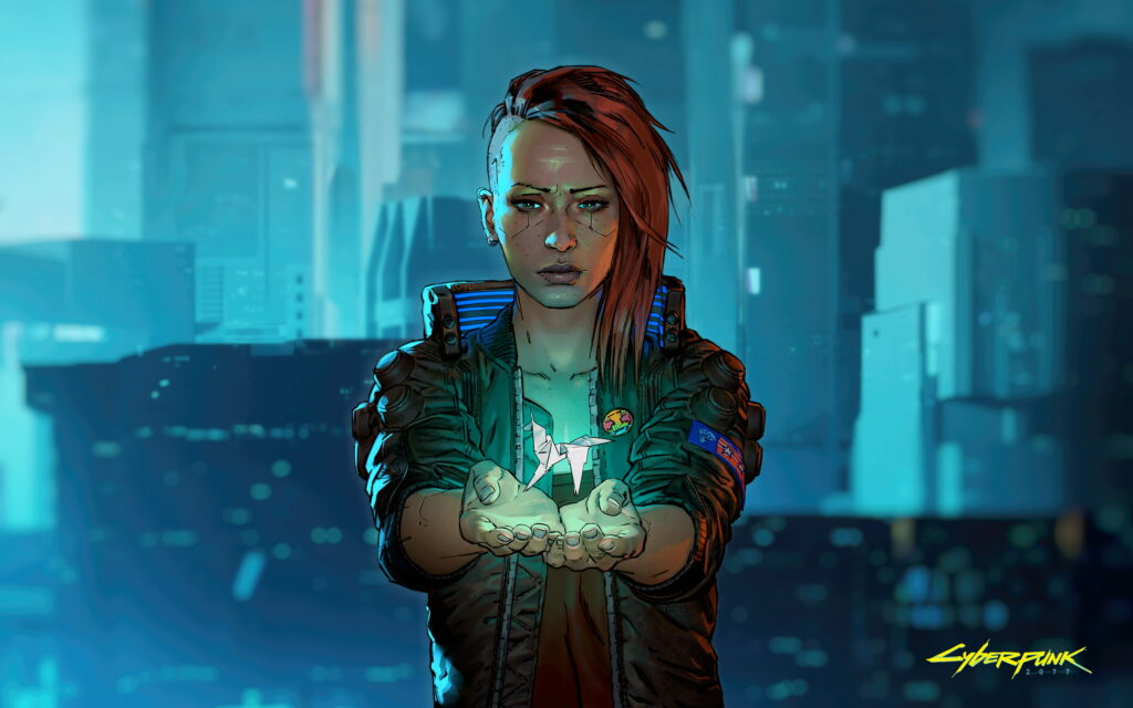 Futuristic Femme Fatale in Cyberpunk 2077: Ultra HD Wallpaper