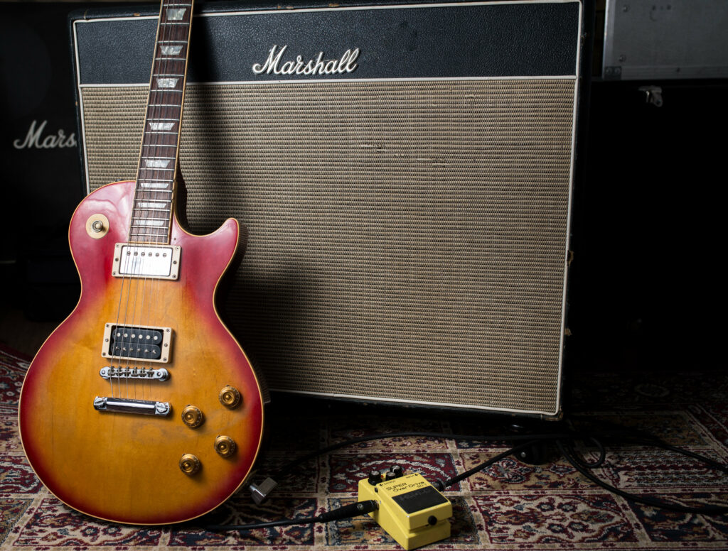 Electric Guitar & Marshall Amplifier Wallpaper for Musical Inspiration