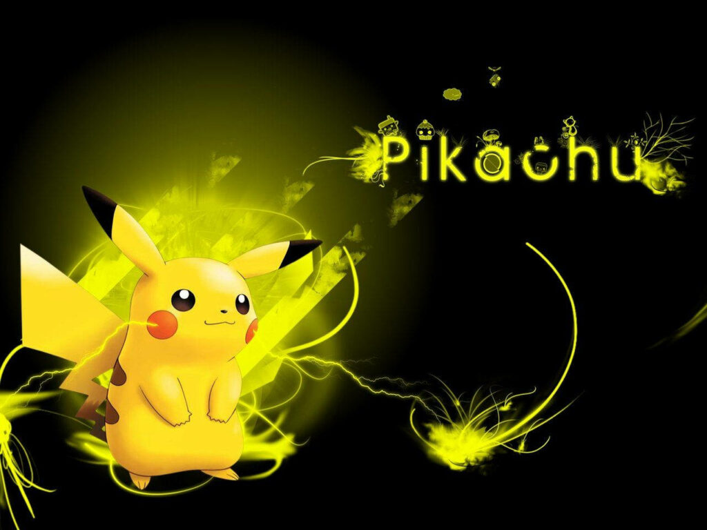 Electrifying Pikachu: Vibrant 3D Background showcasing Pikachu with Sparking Cheeks Wallpaper