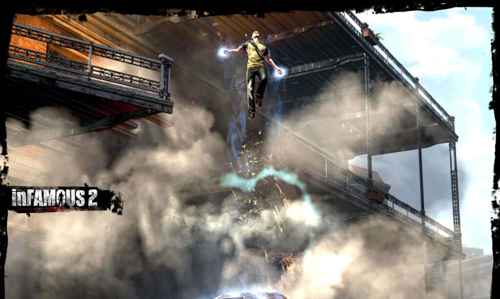 Electrifying *Infamous 2* Wallpaper: Cole MacGrath in Action