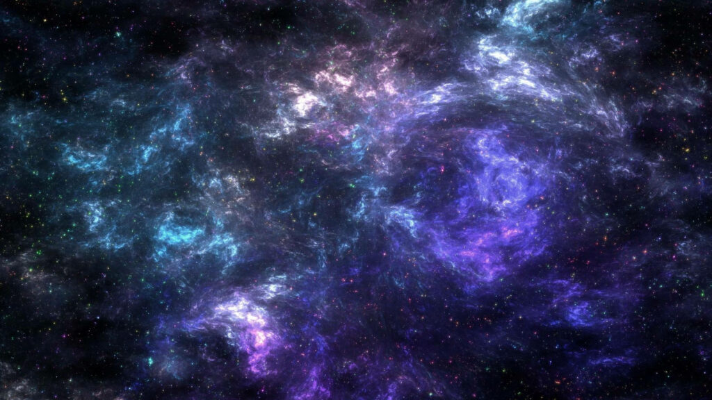 Electric Blue and Violet Galactic Clouds in 4K Ultra HD: Captivating Background Image for Space Enthusiasts Wallpaper