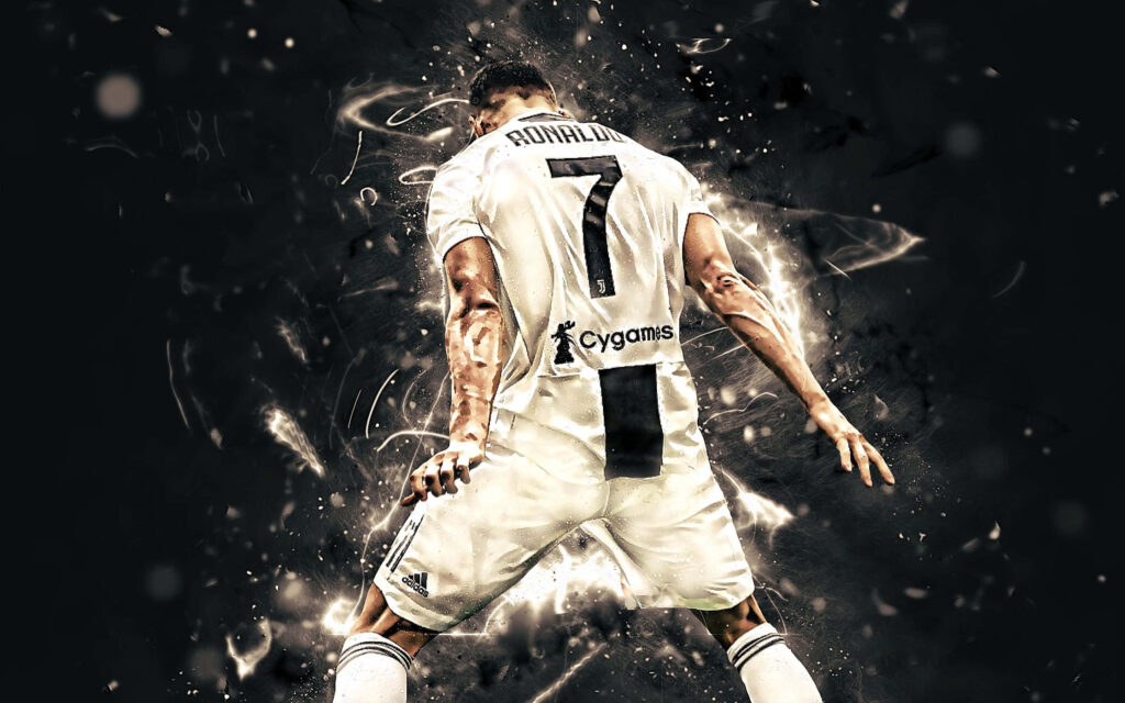 Electrifying Cristiano Ronaldo #7 Wallpaper - Power & Intensity