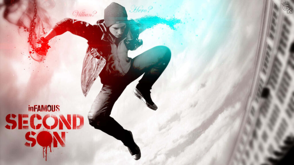 Dynamic Delsin Rowe Wallpaper: Electrifying Infamous Scene