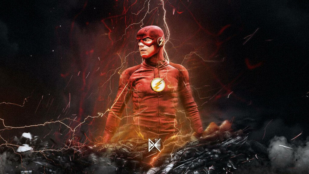 Electrifying The Flash Wallpaper: Fastest Man Alive in Red Suit