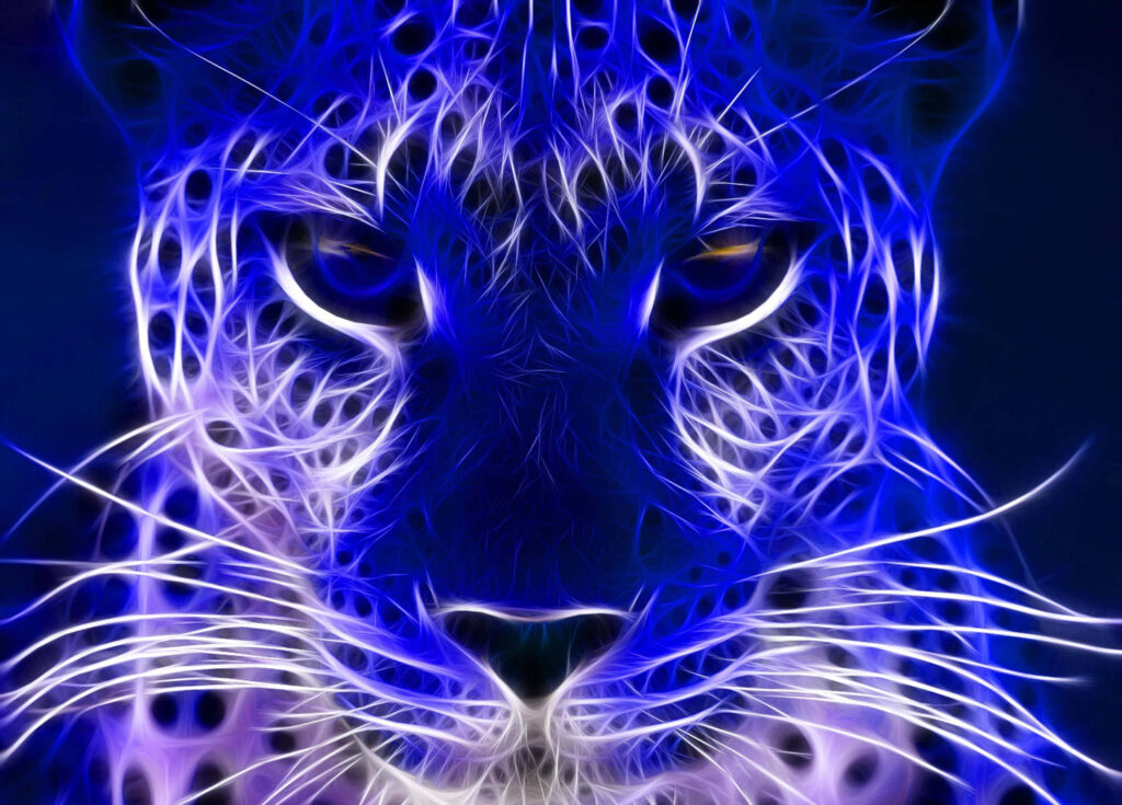 Blue Neon Leopard Wallpaper: Captivating Design & Dynamic Background