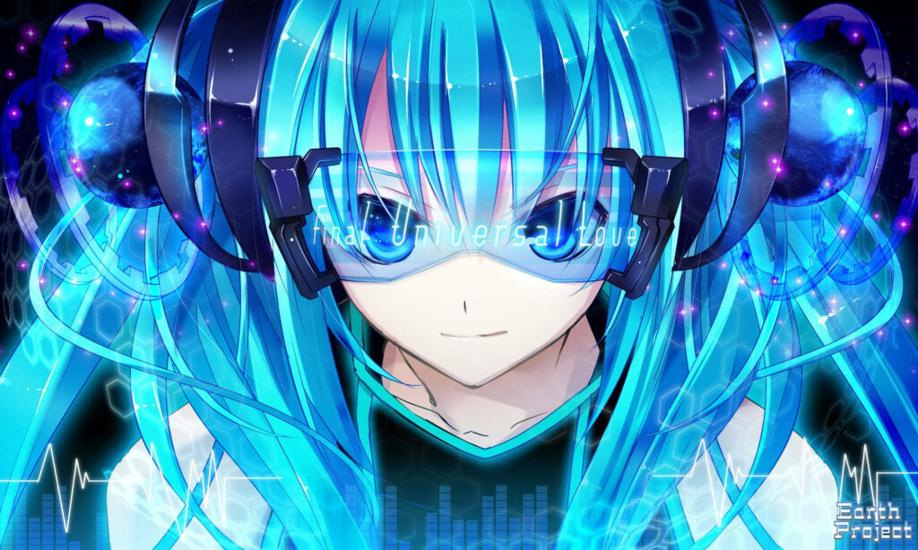 Enchanting Virtual Idol: Hatsune Miku Shines in a Kaleidoscope of Colors Wallpaper