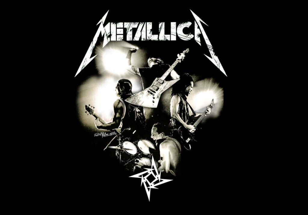 Dynamic Metallica Wallpaper: Electrifying Live Performance Background