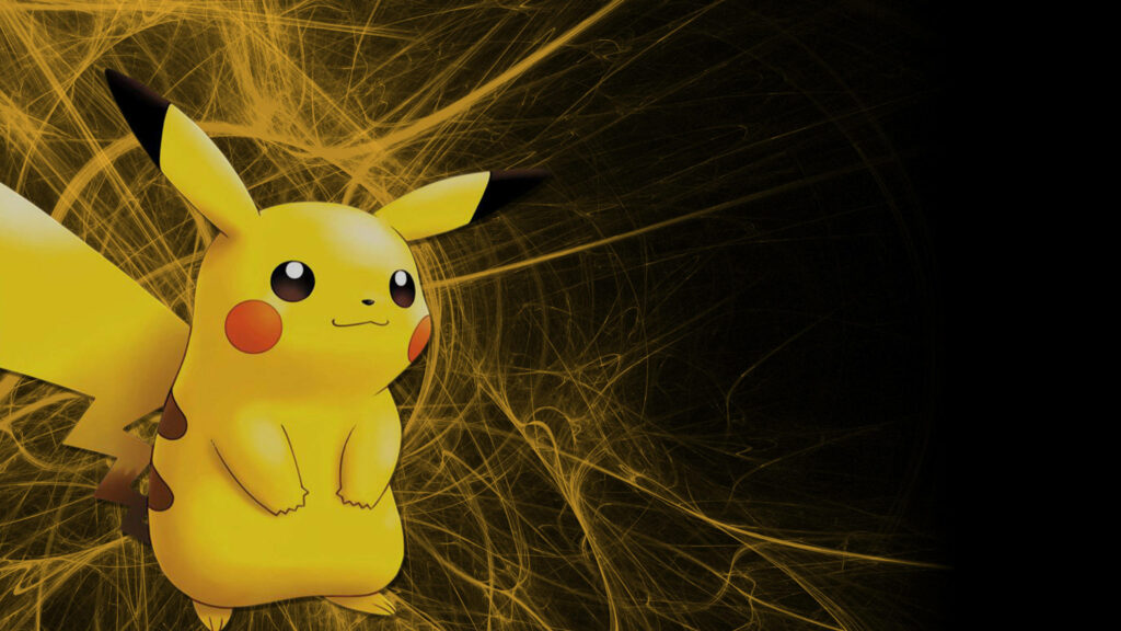 Sparks Fly: A Captivating Cool Pokémon - Pikachu Unleashes its Electric Shock Power in a Mesmerizing Background Photo Wallpaper