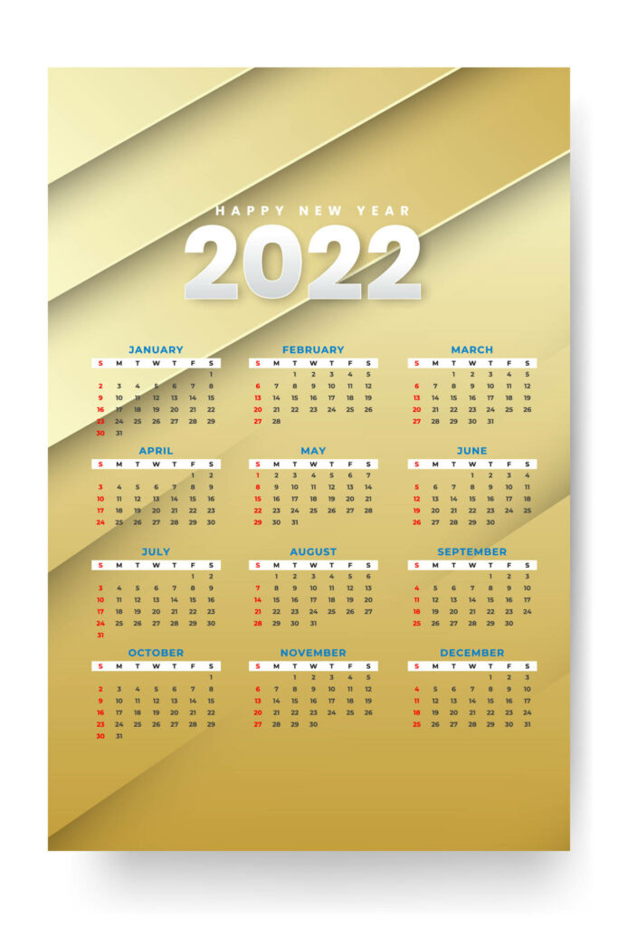 2022 calendar wallpaper gold background modern diagonal gradients minimalist luxury design