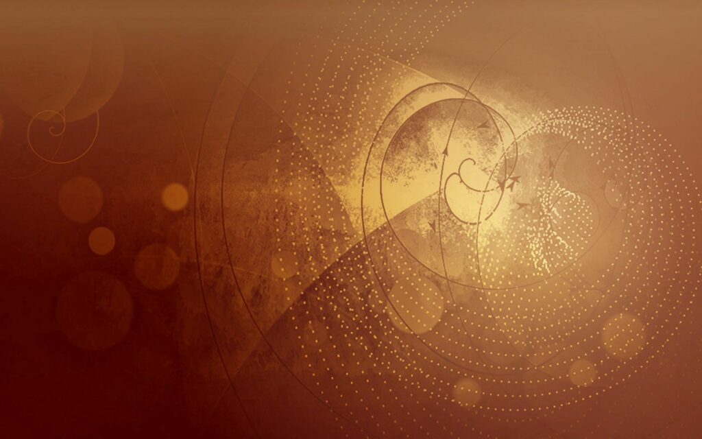Elegant Abstract Wallpaper: Intricate Spiral Patterns in Brown & Gold