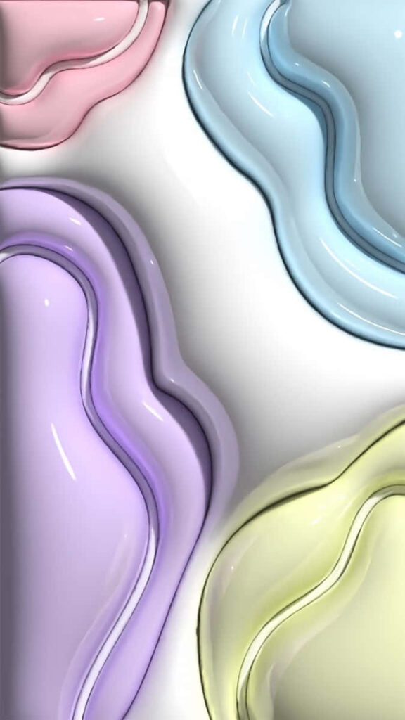 Elegant Abstract 3D Wallpaper in Soft Pastel Tones