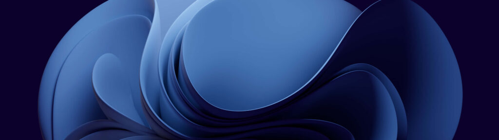 Elegant Abstract Blue Wallpaper for Minimalist Dual Monitor Setup