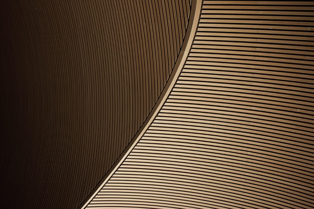 Elegant Brown & Gold Abstract Wallpaper: Modern Curved Lines Design
