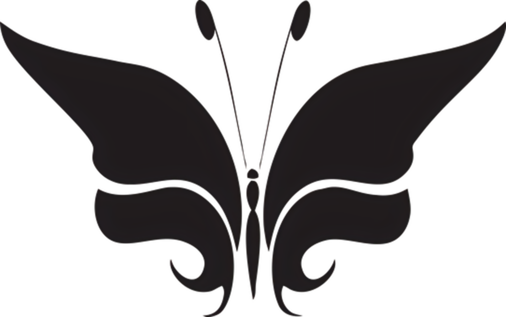 Elegant Abstract Butterfly Silhouette on Transparent Background Wallpaper