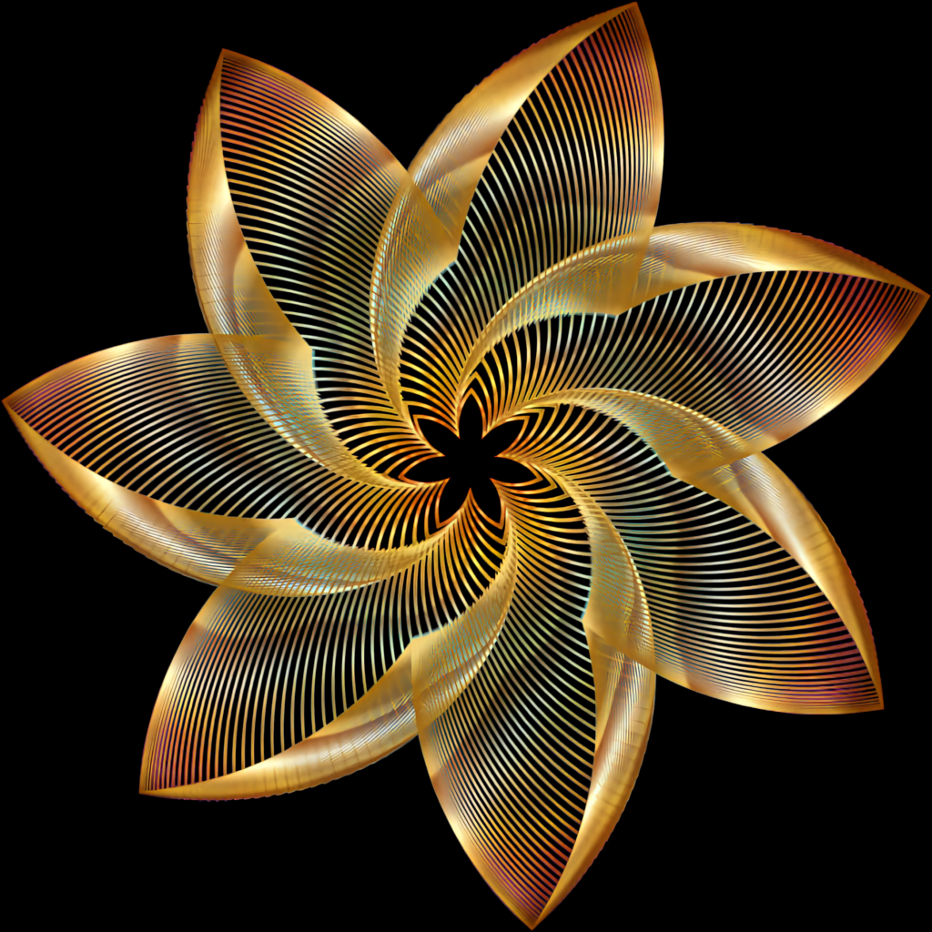 Elegant Abstract Golden Flower Wallpaper - Luxurious Background Design