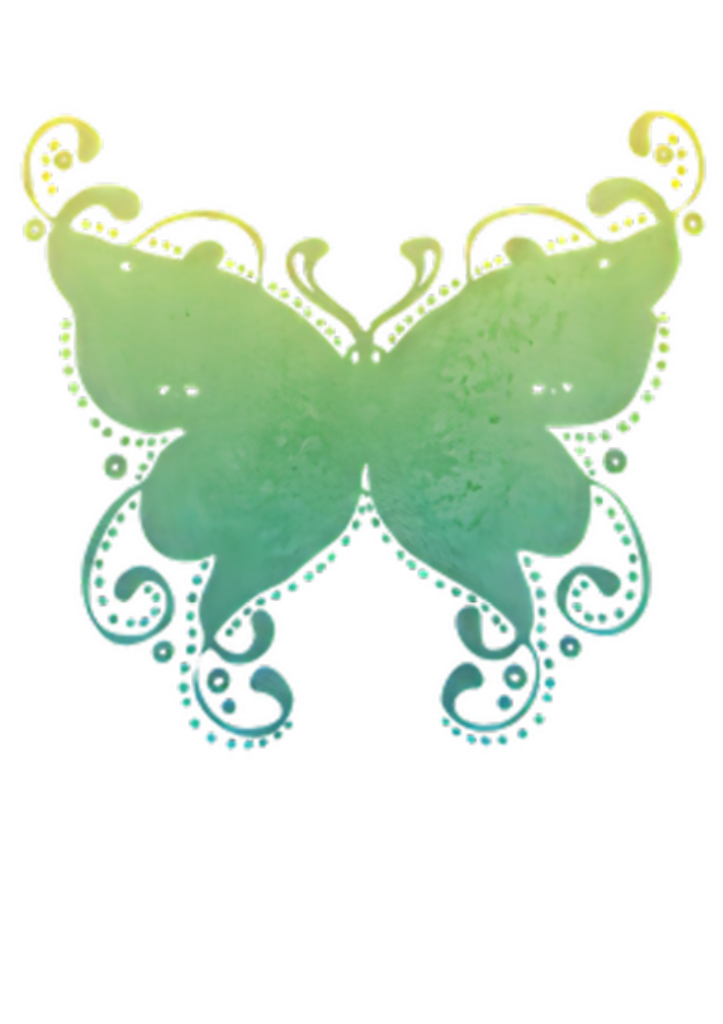 Elegant Green Butterfly Abstract Wallpaper: Intricate Patterns & Serenity