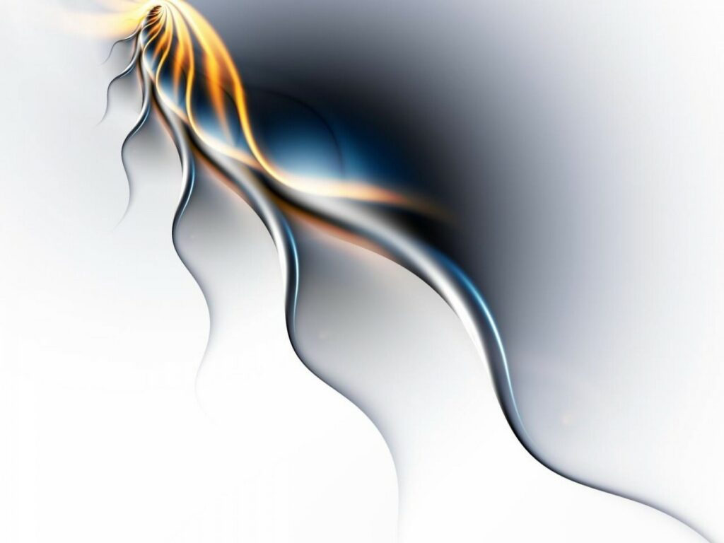 Elegant Abstract Wallpaper: Fluid Lines & Glow on Soft Gradient