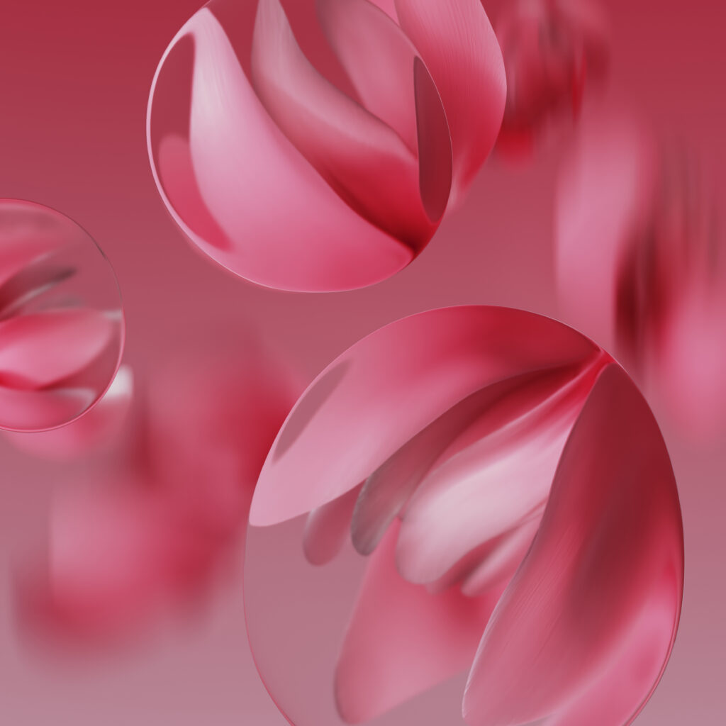 Elegant Abstract Wallpaper: Soft Pink & Red Petals Background