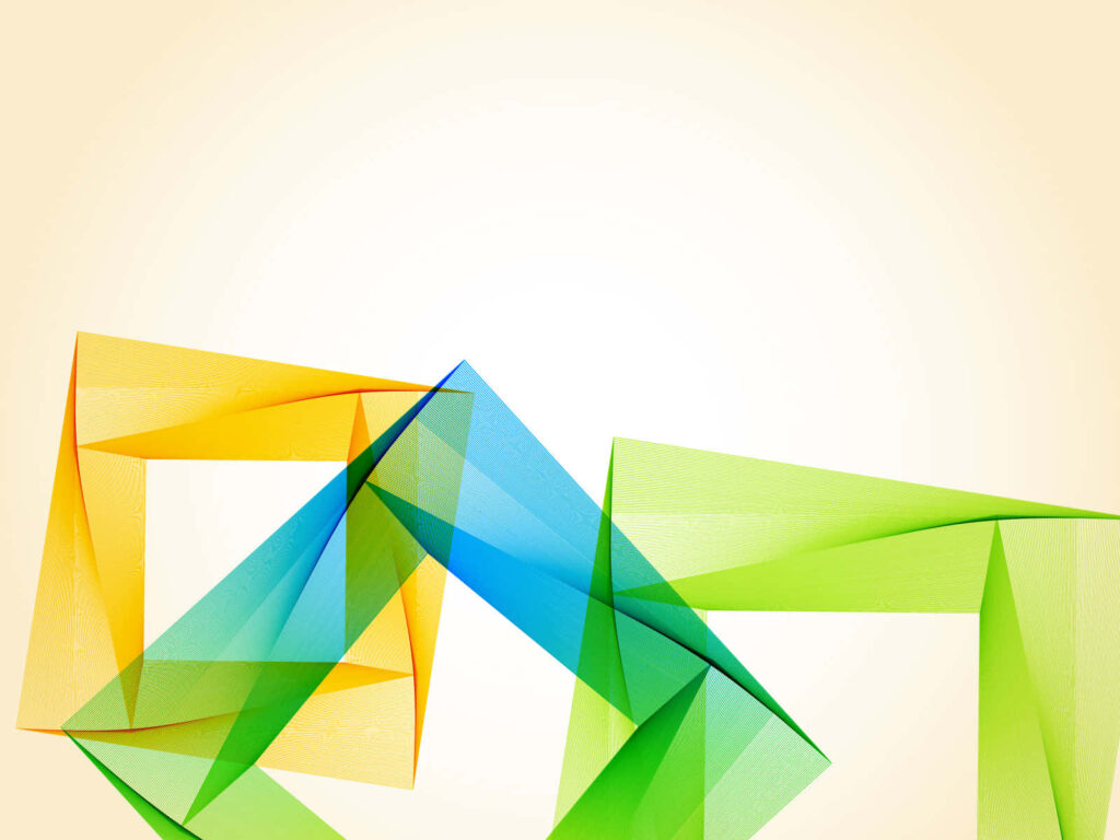 Elegant Abstract Wallpaper: Translucent Geometric Design in Blue & Green