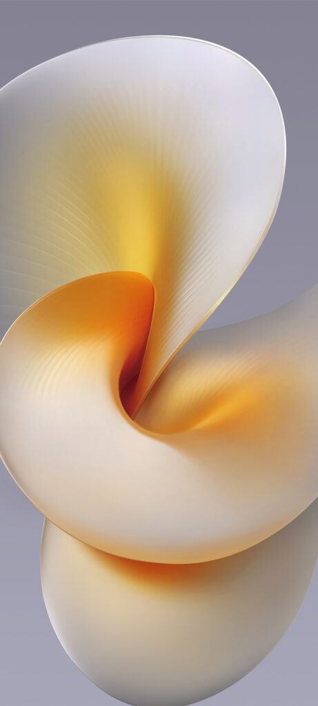 Elegant Abstract Wallpaper for iQOO Z9 Turbo+: Golden & White Design