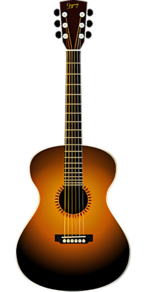 Elegant Acoustic Guitar Wallpaper with Warm Gradient Background
