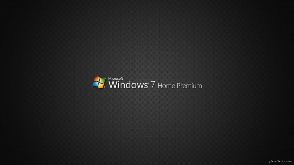 Windows 7 Home Premium: A Sleek Black Desktop Background by Microsoft Wallpaper