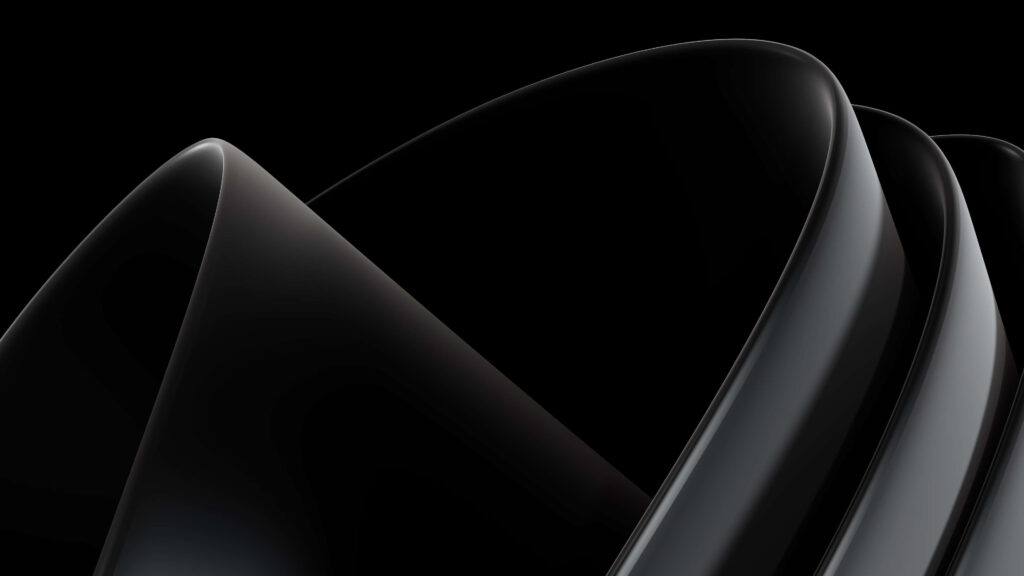 Elegant Black Curves Wallpaper - Abstract 4K Background Design
