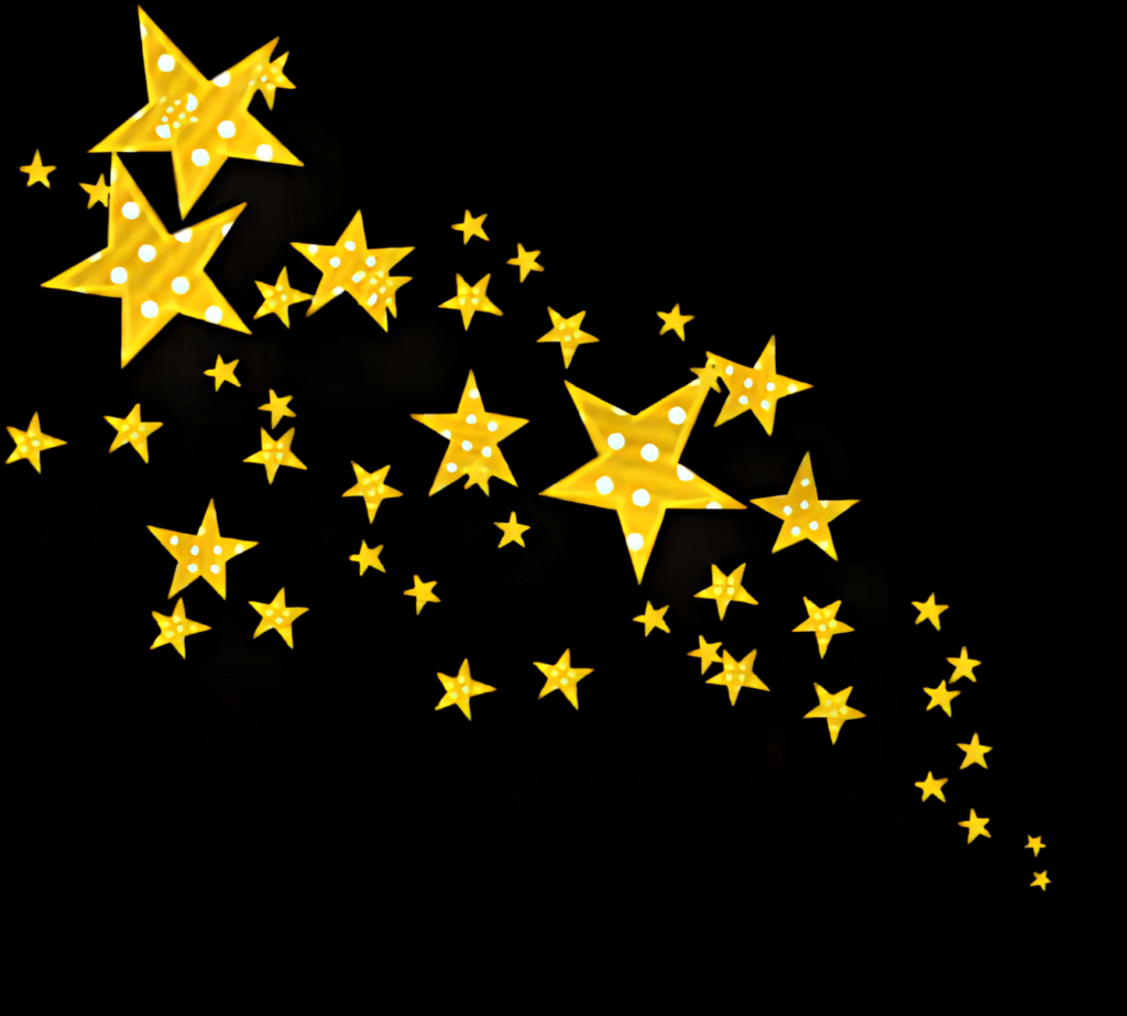 Elegant Black Background with Golden Sparkling Stars Wallpaper