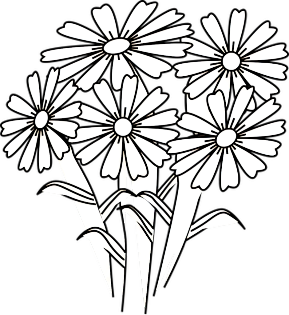 Elegant Black and White Daisy Vector Wallpaper for Timeless Design