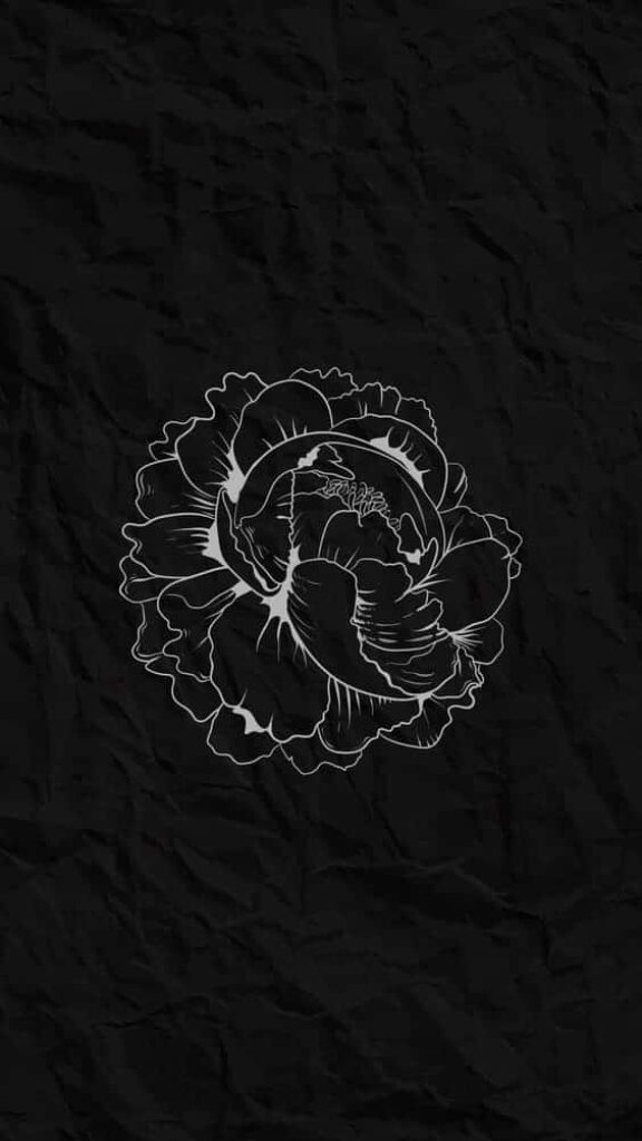 Elegant Black and White Flower Abstract Wallpaper Design