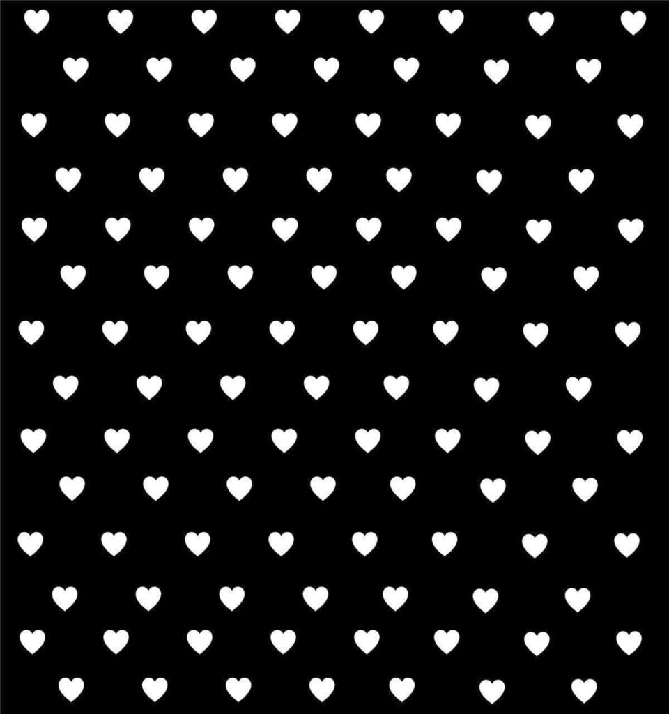 Elegant Black and White Heart Pattern Wallpaper Background
