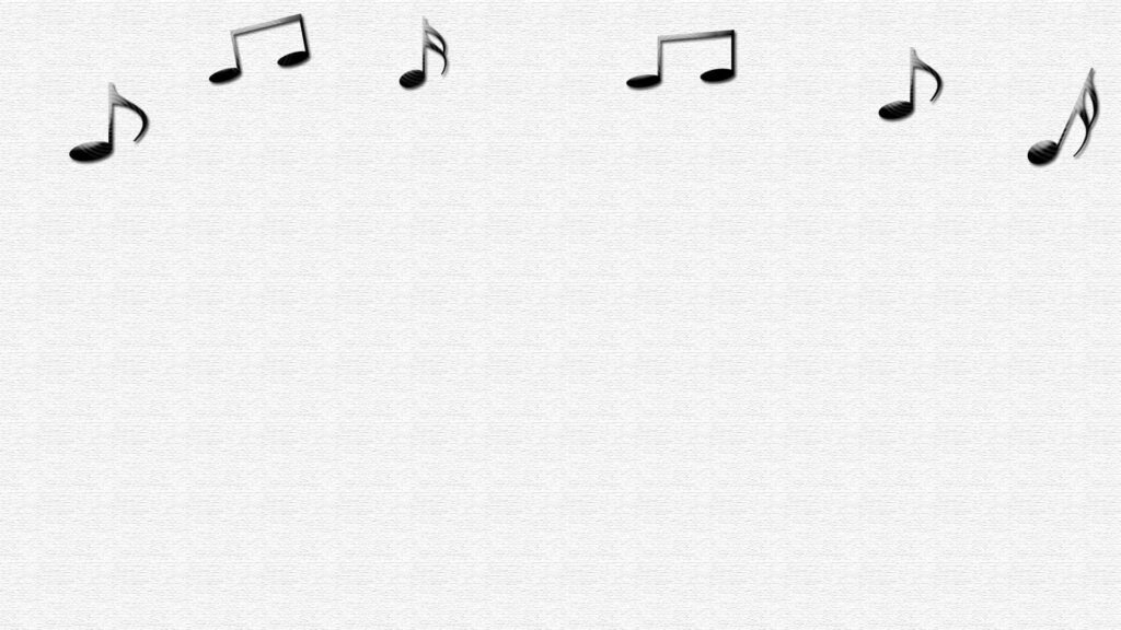 Elegant Black & White Musical Notes Wallpaper on Piano Background