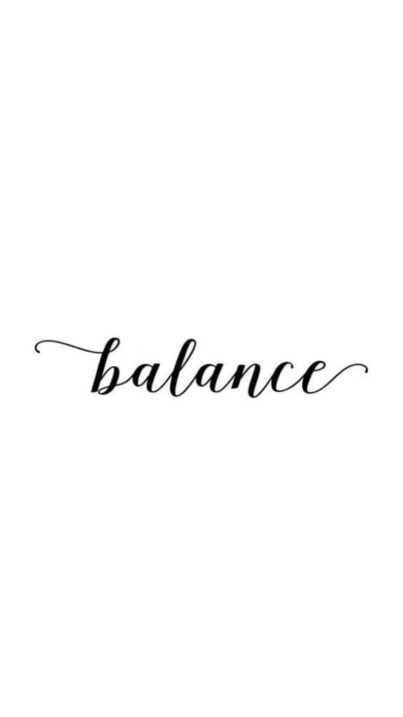 Elegant Black & White Wallpaper: Balance in Flowing Script