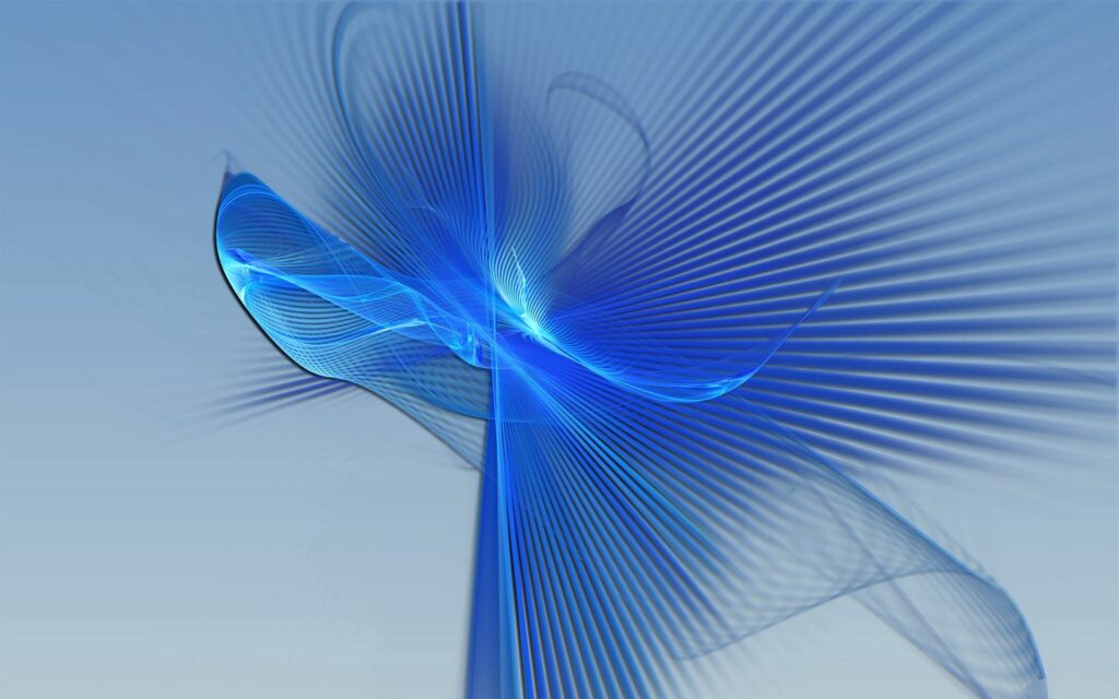 Abstract Blue Swirling Shapes Wallpaper - Illuminated Glass Design