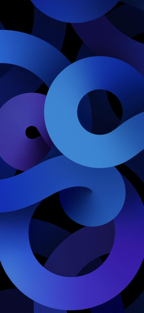 Abstract Blue Curves Wallpaper – Dynamic iPad Background Design