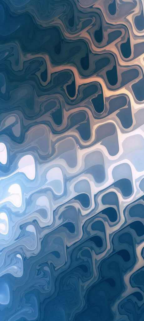 Abstract Blue & Beige Ripple Wallpaper for Samsung S21 Ultra
