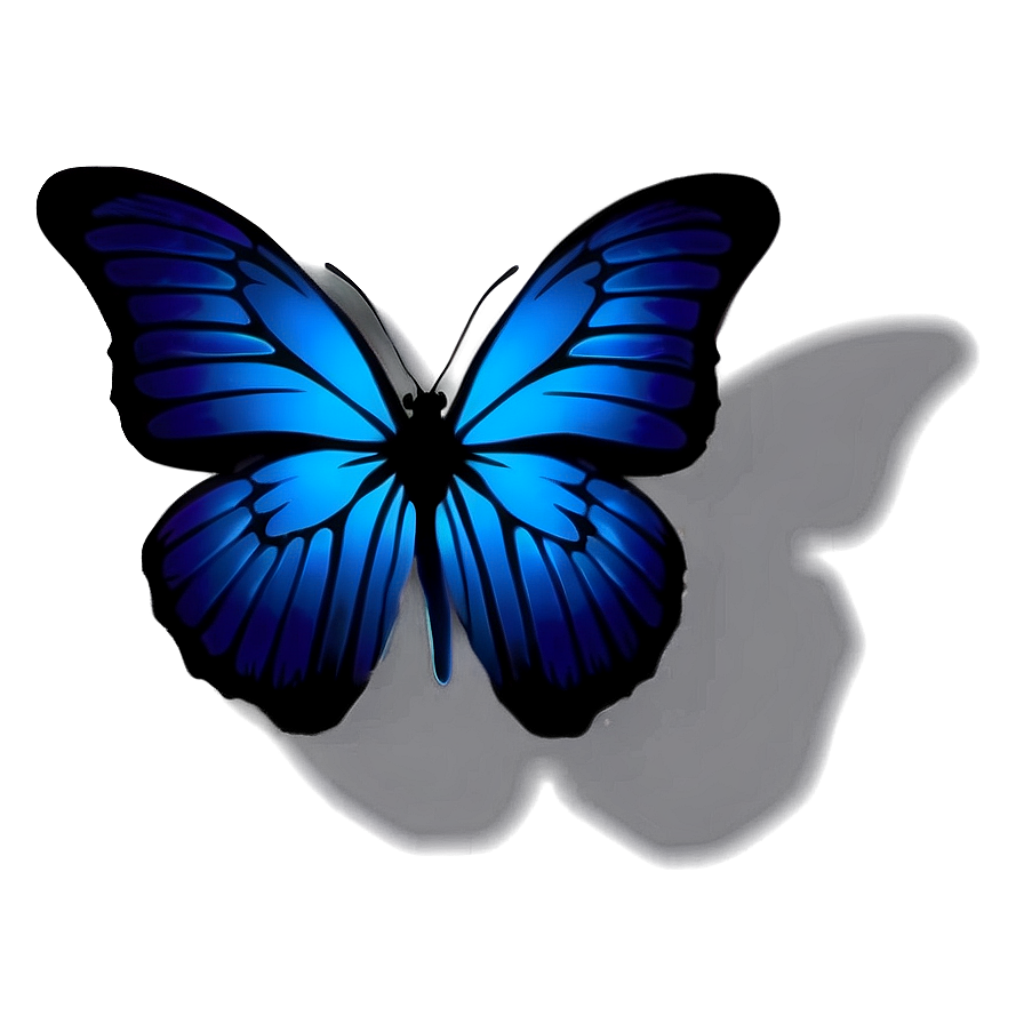 Elegant Blue Butterfly Silhouette Wallpaper on Dark Background